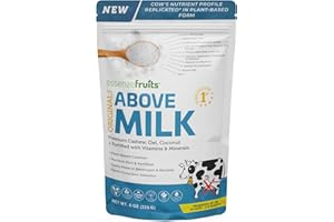 Essenzefruits Plant Based Milk & Creamer Instant Powder Mix, 8 oz (226 g) | Non-GMO - French Vanilla - Vegan Milk - 100% Nutritional Match to Cow's Milk - Natural and Delicious Above Milk.