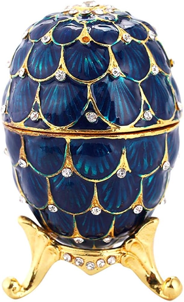 Mikolotuk Egg Shaped Jewellery Box Storage Box Luxury Rhinestone Beauty