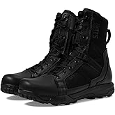 5.11 Tactical Men's A/T Boots, 8-Inch, Side Zipper, All Terrain Work Boot, Black, Style 12431ABR