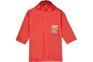 Disney Pixar Cars Lightning McQueen Waterproof Hooded Rain Slicker for Little Boys
