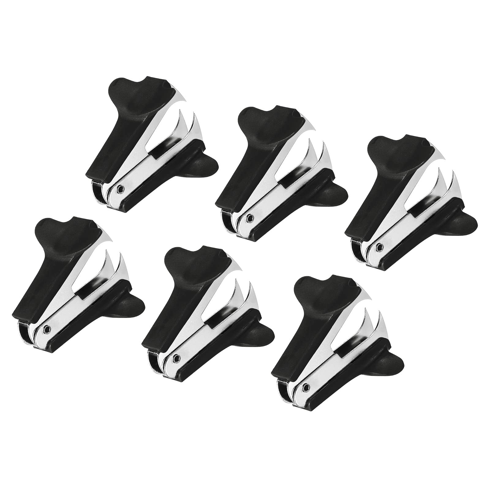 YOKIVE 6 Pcs Staple Remover, Mini Puller Steel Jaw | Staples Removal Great for Office Home Desktop (Black)