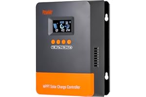 TEMANK PowMr MPPT 60A Solar Charge Controller 12V/24V/36V/48V Auto, Support up to 12 Solar Controller in Parallel, Charging Current Can be Set in Range of 2~60A【Parallel Version】