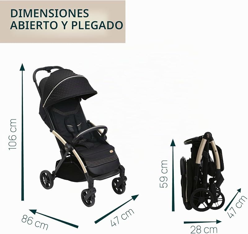 Goody X-Plus Cochecito, Negro Re_Lux