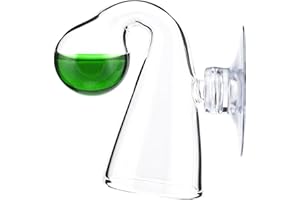 NILOCG AQUATICS Glass CO2 Drop Checker – CO2 Monitor Kit for Aquarium Tank – Functional and Reliable – Transparent Drop Checker, 4dkh/pH Reagent Solution and Suction Cup