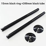 Uskerb Pack of 4 Black 15mm Radiator Pipe Hole Covers Durable Plastic view 2
