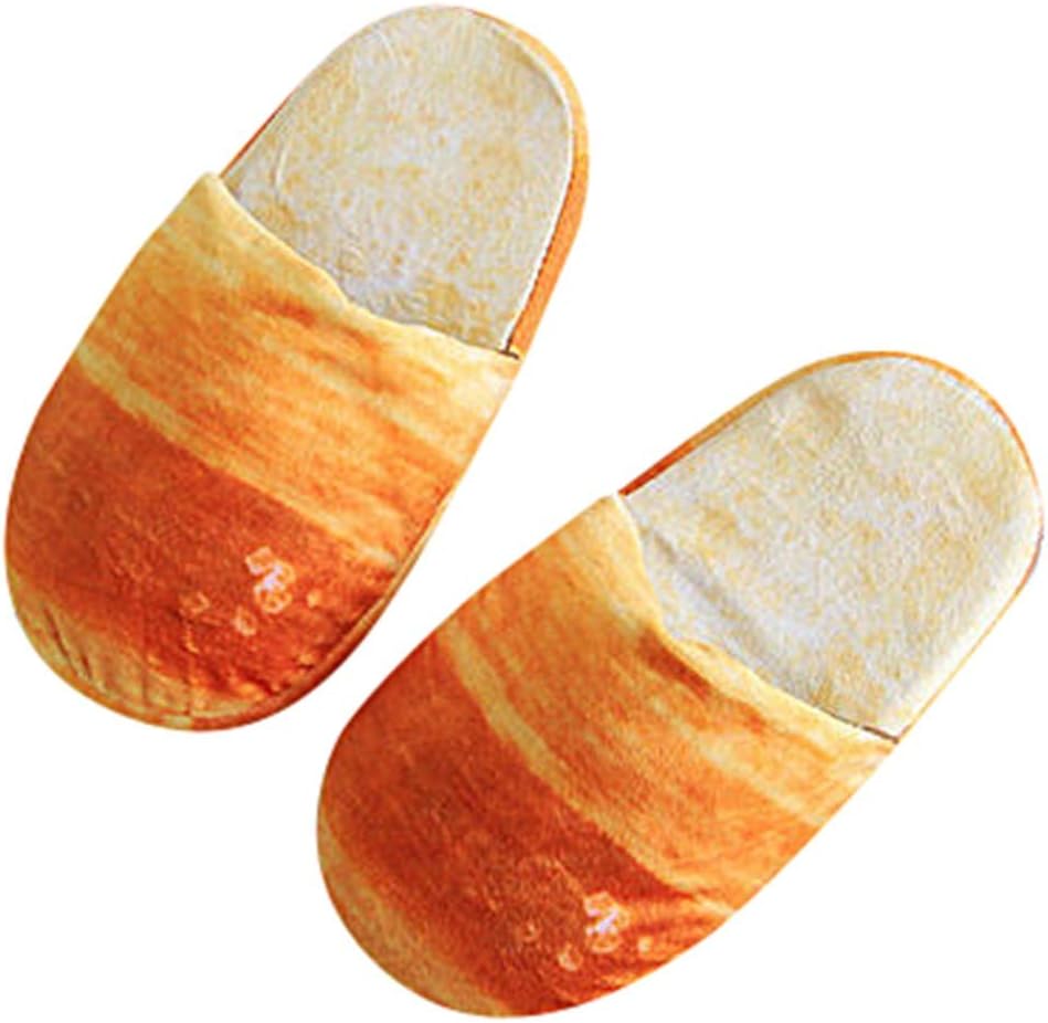 Adult Novelty Slippers, 2019 Winter Slippers Warm Home Shoes Look Bread Cotton Shoes Fashion Flat Shoes Comfortable Slippers