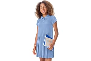 CLASSROOM SCHOOL UNIFORMS Classroom Girls Polo Dress School Outfit for Toddler,Pleated Skirt