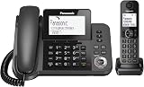 Panasonic KX-TGF320 Corded and Cordless Phone Kit with Answerphone Black