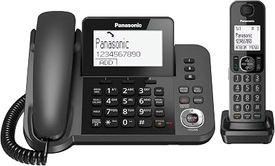 Panasonic KX-TGF320 Corded and Cordless Phone Kit with Answerphone Black