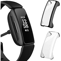 EZCO 2-Pack Screen Protector Case Compatible with Fitbit Inspire 2 (Not for Inspire), Full Coverage High HD Case…