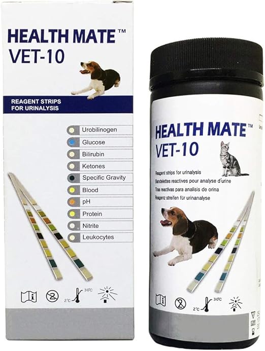 Easy Dog, Cat Pet Health Urine 10 Parameter Test Strips, Pack of 50