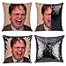 Mermaid The Office Merchandise Sequin Pillow Covers Dwight Schrute Magic Reversible Sequin Cushion Cover Decorative Pillowcase That Change Color (L The Office-Black Sequins)
