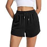 Women's Sweat Shorts Comfy Lounge Running Shorts Gym Summer Casual High Waisted Athletic Shorts with Pockets