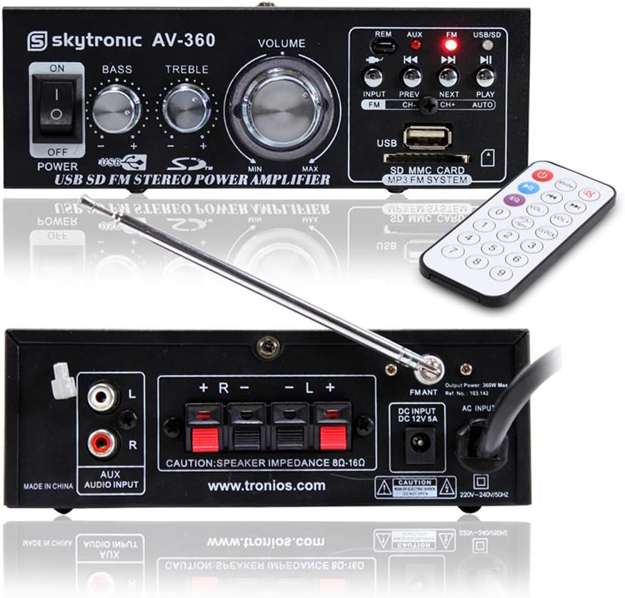 Skytronic Karaoke Amplifier with Mp3, USB & SD Slot In Amazon.co.uk Musical Instruments