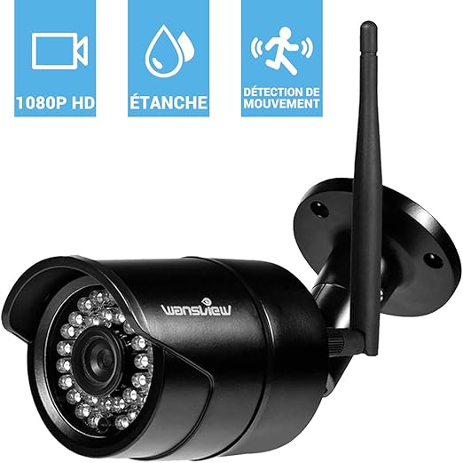Wansview 1080P FHD Caméra Surveillance WiFi Extérieur,Caméra IP Sécurité sans Fil, Etanche IP66