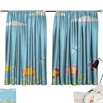 Amazon Com Josepsh Dragonfly Decor Darkening Curtains Kids