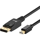 Mini DP to DP Cable, Rankie 6 Feet Gold Plated Mini DisplayPort to DisplayPort Cable 4K Resolution Ready (Black)