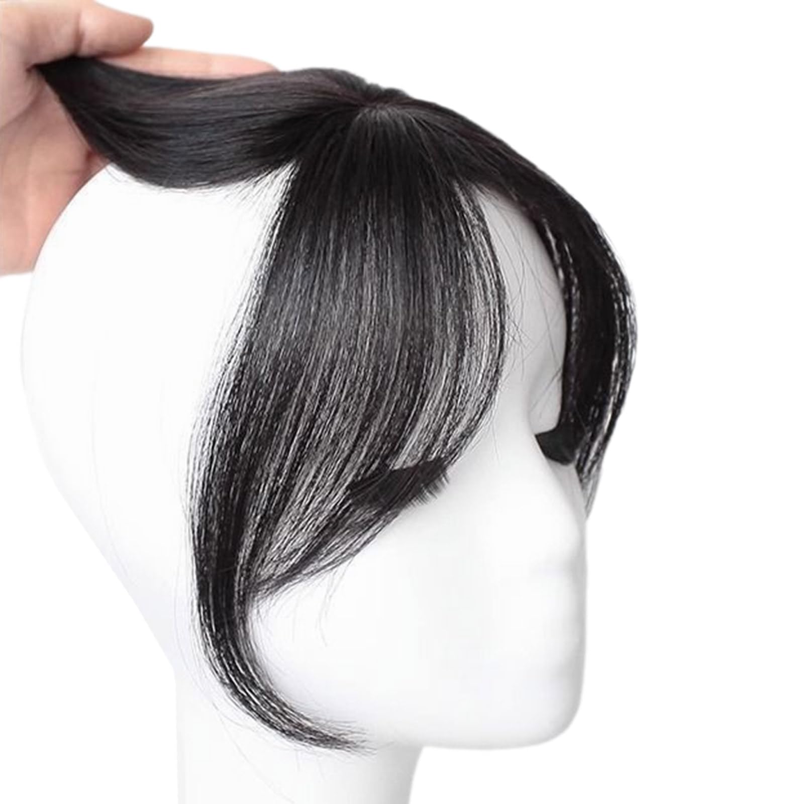 Natural Bangs Toppers Hairpieces For Covering White Loss Hair Bangs Hairpiece Replacement Black Fringe Toupee Wigs For Women With Bangs