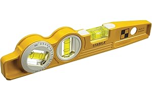 Stabila 25360 Die Cast Magnetic Torpedo with 360-degree vial and V-groove frame