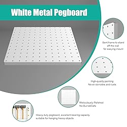 Hogurity Peg Board, 4 Pack Metal Pegboard Panels