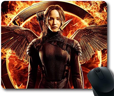Custom Gaming Mouse Pad with The Hunger Games Mockingjay Part Three Non-Slip Neoprene Rubber Standard Size 9 Inch(220mm) X 7 Inch(180mm) X 1/8 Inch(3mm) Desktop Mousepad Laptop Mousepads Comfortable Computer Mouse Mat