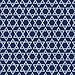 Silver Stars of David on Blue Gift Wrapping Paper Flat Sheet 24