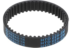uxcell HTD-5M Rubber Timing Belt 225mm Pitch Length x 15mm Width x 3.6mm Height, 45 Teeth Closed Loop Pulley Timing Belt, 5mm Pitch