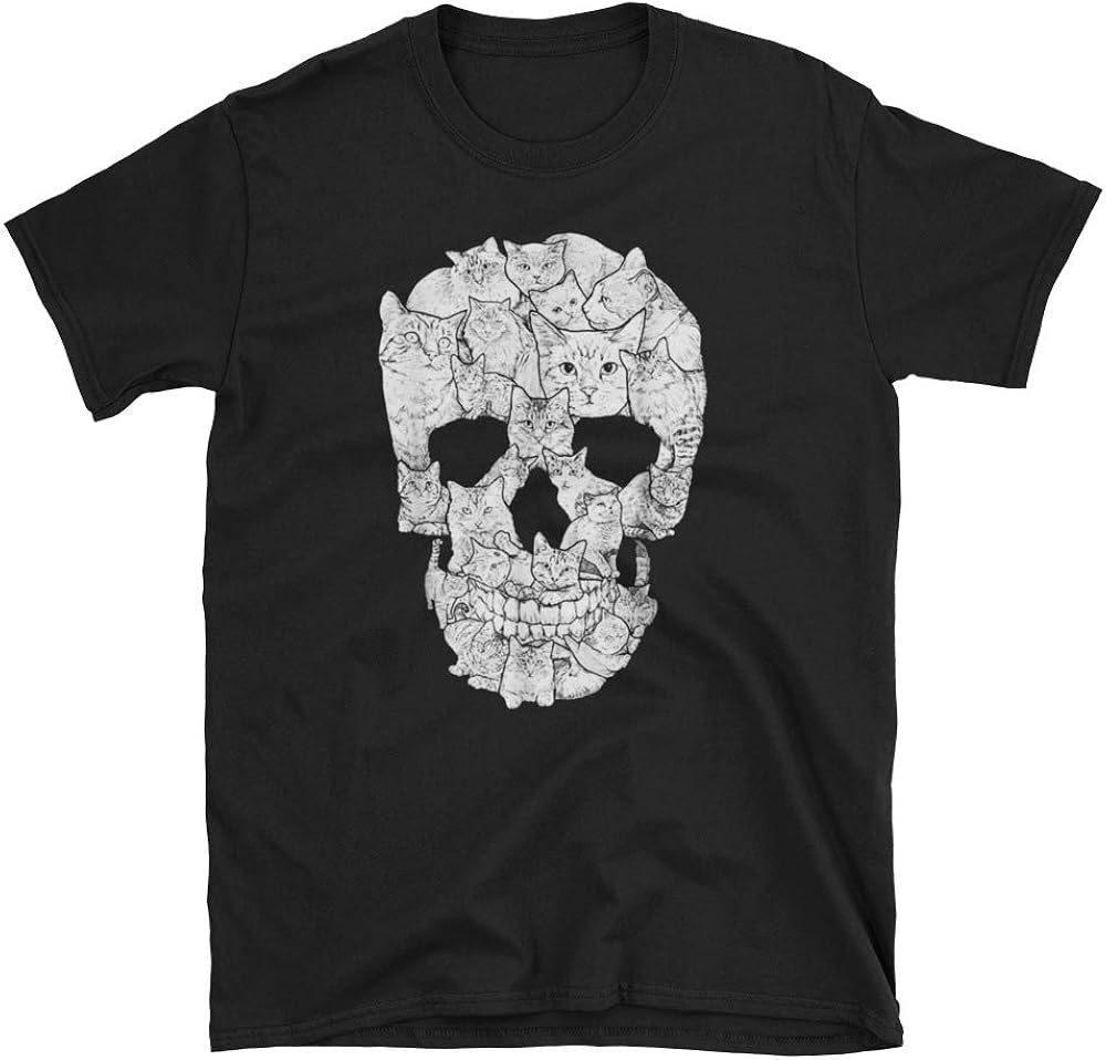 Cat Skull Shirt Cat Lovers Shirt Kitty Skeleton Tee Zelitnovelty
