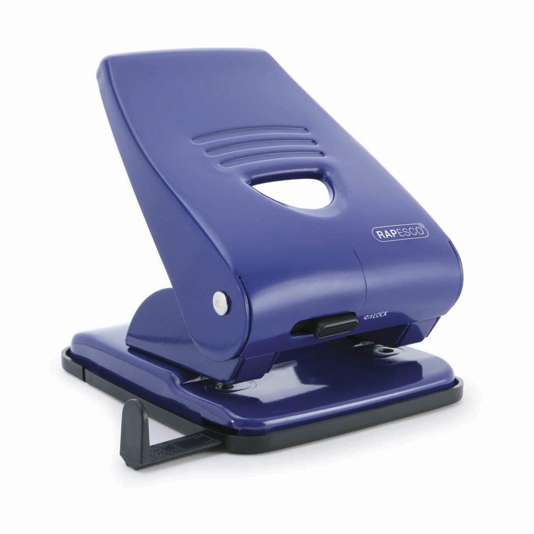 Rapesco PF800AL1 Heavy Duty 835 2-Hole Metal Punch, 40 Sheet Capacity, Blue