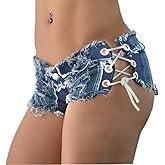 Yollmart Women Sexy Cut Off Low Waist Denim Jeans Shorts Mini Hot Pants