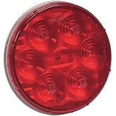 Maxxima M42346R Lightning Red 4" Round Stop Tail Turn Light