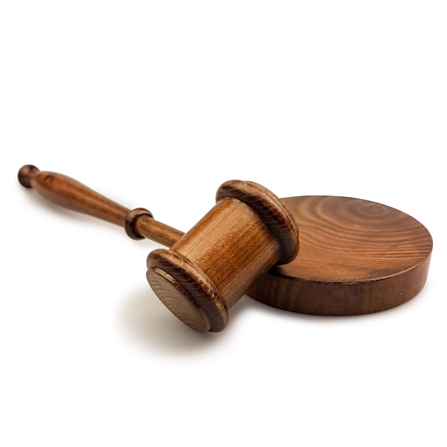 MoonWood Gavel and Block Set Handcrafted Rustic Matte Old View Finish Wood Perfect for Judge