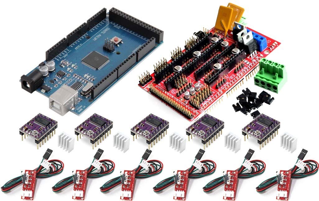 TECNOIOT 3D Printer Kit for Development Board + RAMPS 1.4 Controller + 5pcs DRV8825 Stepper Motor Module + 6pcs Endstop