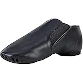 Dynadans PU Leather Jazz Shoe Slip On Dance Shoes with Side Elastics for Girls and Boys (Toddler/Little Kid/Big Kid)