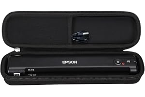 Aproca Storage Case Compatible with Epson Workforce ES-50 / ES-55R / ES-60W / ES-65WR / DS-30 / DS-70 / DS-80W Document Scanner, Portable Bag for Accessories