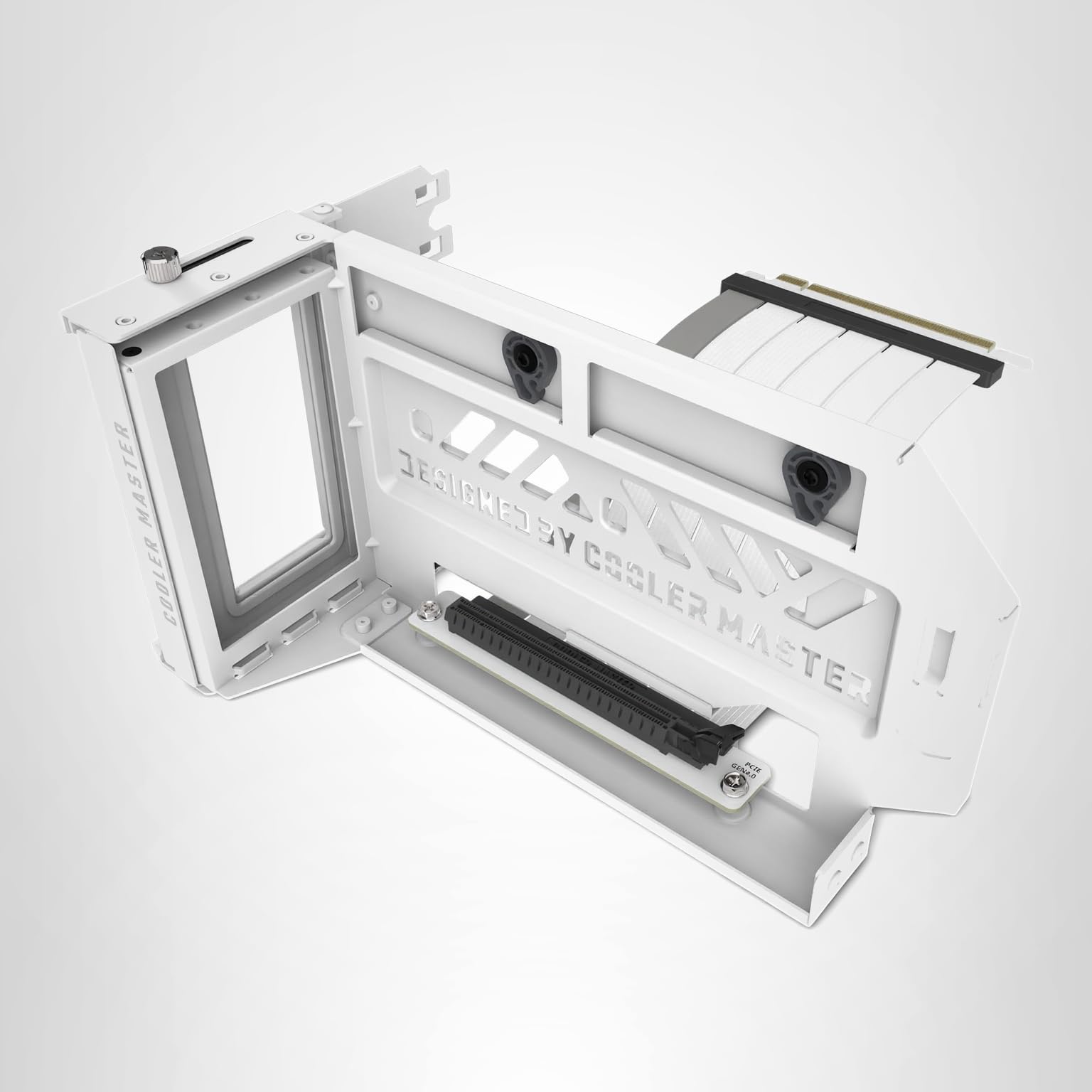 Cooler Master Vertical GPU Card Holder Kit V3 White , PCIe 4.0 5.0 Motherboards GPUs RTX 5090 RX 9070 XT, ABS Casing, 165mm Length, Modula Adjustable for E-ATX ATX Micro ATX Case