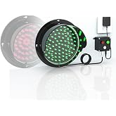 GQMYCDM LED Traffic Light, Red/Green Two-Color Light Traffic Signal Light, Wall Mounted Traffic Light, Industrial Loading Dock Bay Light, for Mounting Inside and Outside, Plug &amp; Play(200mm/8in)