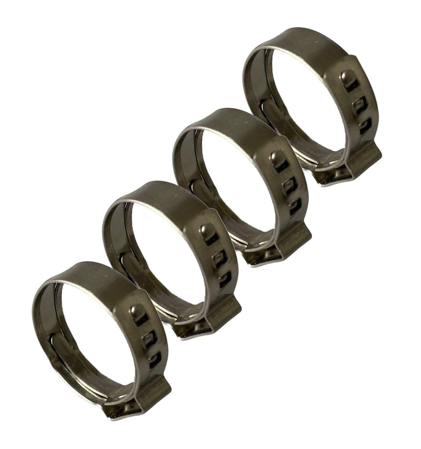 Boltza 37-40 mm O-Clips, 304 Stainless Steel Single Ear Hose Clamps x4