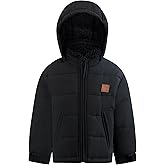 LONDON FOG Boys' Heavyweight Puffer Jacket Fleece-Lined Brushed Microfiber Winter Coat