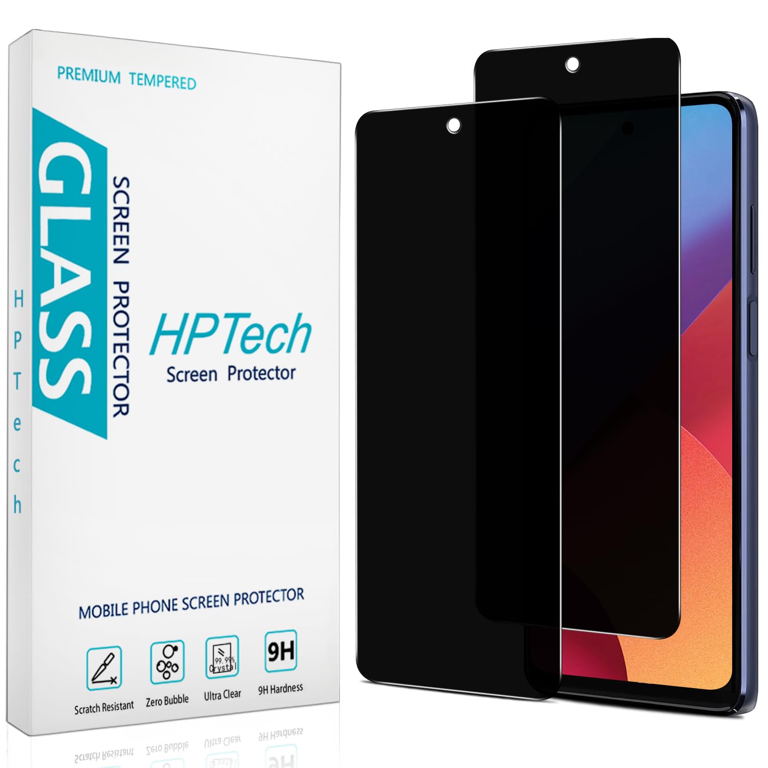 HPTech 2 Pack Privacy Screen Protector for Motorola