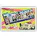 GREETINGS FROM 50 American states vintage reprints postcard set (ca. 1930-1940's). Large letter name postcards of each U.S. state. Post card variety pack. Made in USA.