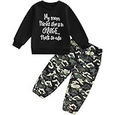 wdehow Toddler Kids Baby Boy Fall Outfits 1T 2T 3T 4T 5T Letter Print Long Sleeve Tops Camouflage Pants Winter Clothes Sets