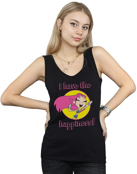 DC Comics Damen Teen Titans Go I Have The Happiness Muskelshirt