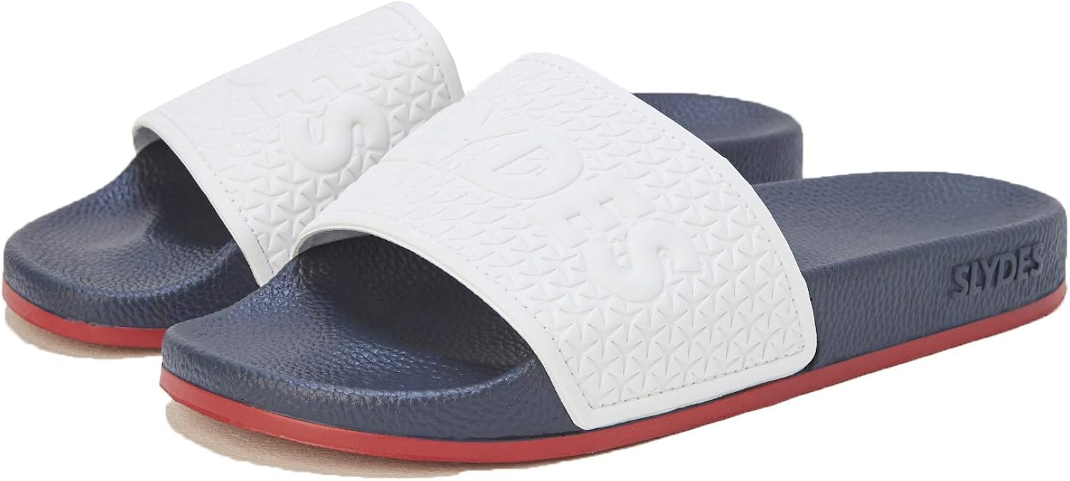 mens navy sliders