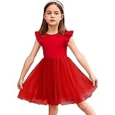 Arshiner Toddler Tutu Dress Little Girls Fluffy Summer Dresses Casual Party Tulle Sundress for Kids 2-6Y