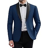 COOFANDY Men Tuxedo Jacket Slim Fit Blazer Suit Jacket Prom Dinner Party Wedding