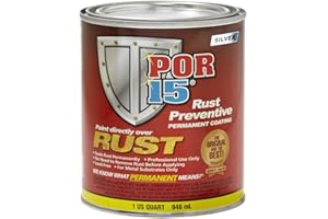 POR-15 Rust Preventive Coating, Stop Rust and Corrosion Permanently, Anti-rust, Non-porous Protective Barrier, 32 Fluid Ounces, Silver