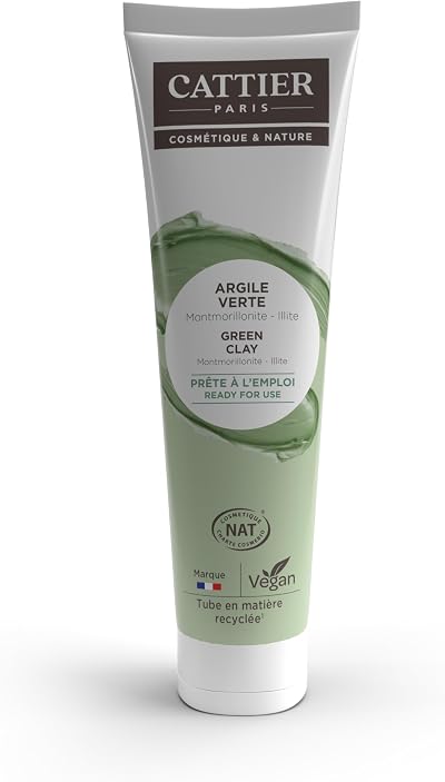 Cattier Paris Ready-to-Use Green Clay Mask Oily Combination Skin Purifying