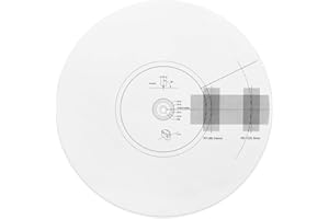 Acrylic Cartridge White Turntable Mat, Alignment Protractor Mat, Anti Slip LP Vinyl Record Pickup Calibration Plate for Turnt