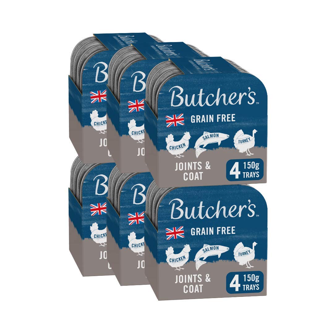 Butcher's Joints & Coat Wet Dog Food Trays Variety Pack, 3.6 kg (24 x 150 g)